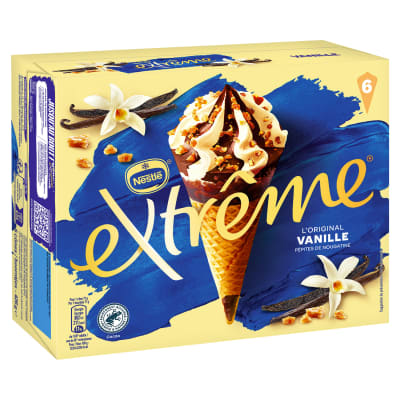Une boîte de glaces Extrême (format x6, Cookie Cône et Minis)
