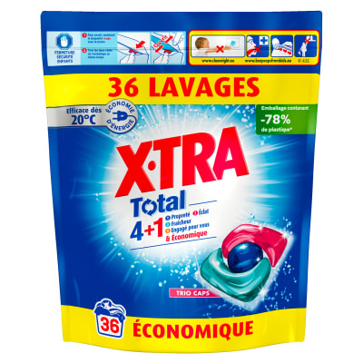 X•TRA Trio Caps 30 à 36 lavages