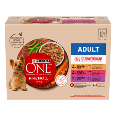 PURINA ONE® CHIEN – 10x85g 0,80 € DE RÉDUCTION