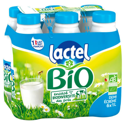 Lactel Bio packs 6x1L