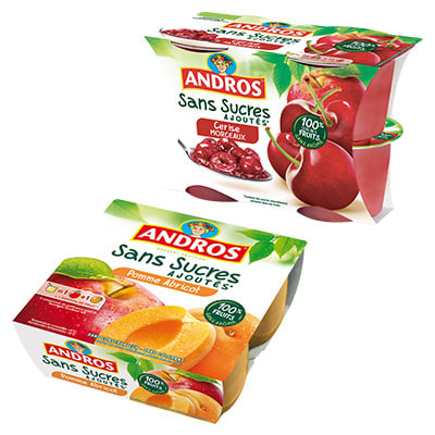 Sans sucres ajoutés Pomme Morceaux – Andros