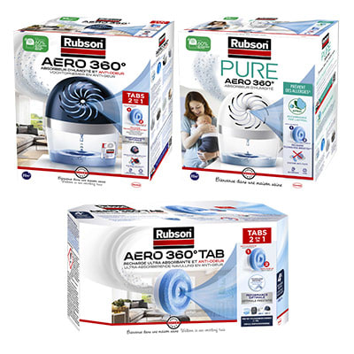 Promo Lot De 4 Recharges Neutres Absorbeur Aero 360 Rubson chez