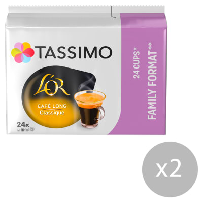 16 Dosettes de Café Long Classique Tassimo - Grossiste boissons