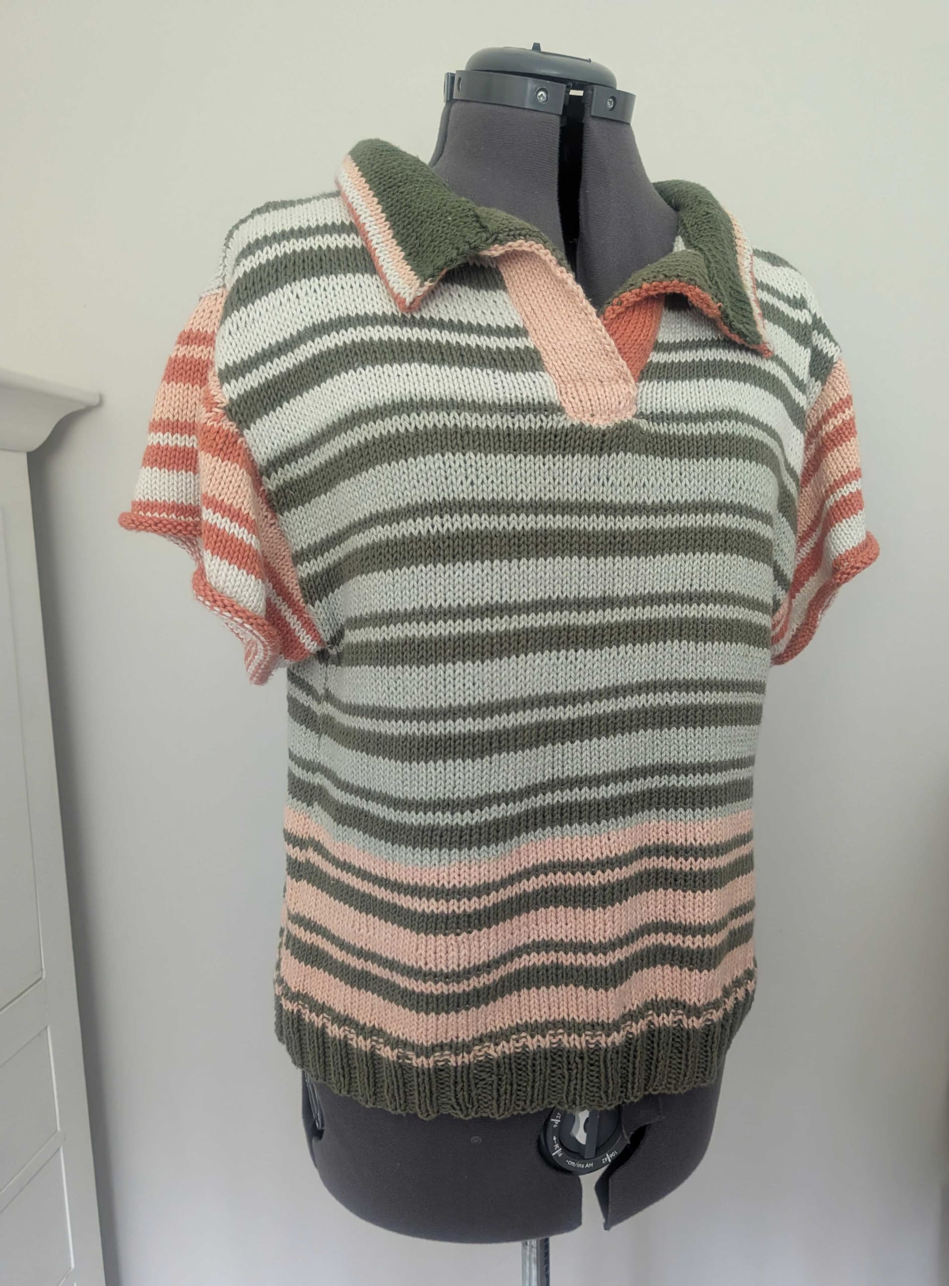Retropolo striped knit t-shirt