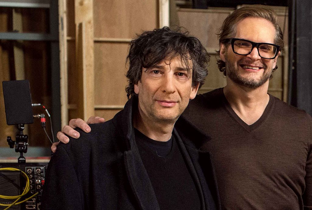 Neil Gaiman am Set von American Gods