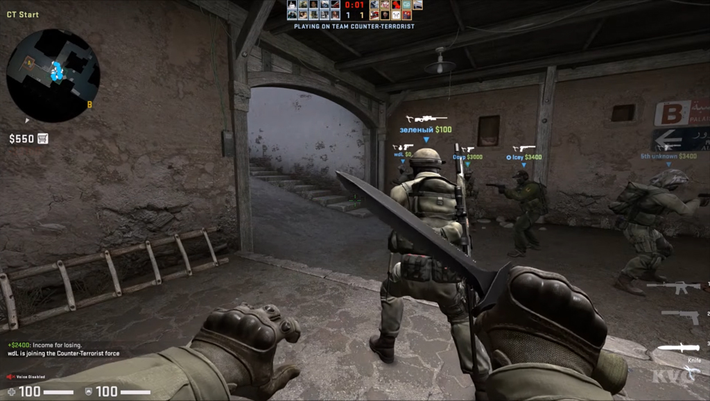 Wer Geld sparen will, kämpft in Counter-Strike mit dem Messer, statt sich eine Schusswaffe zu kaufen.