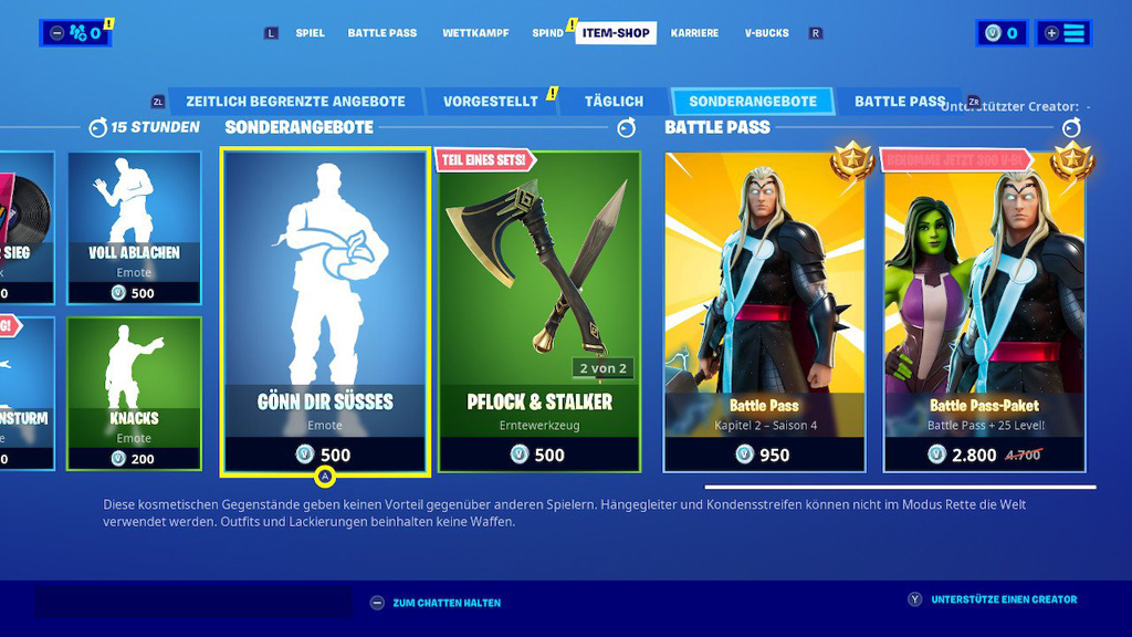 Geld muss in Fornite nicht ausgegeben werden. Kann aber, in Mengen.