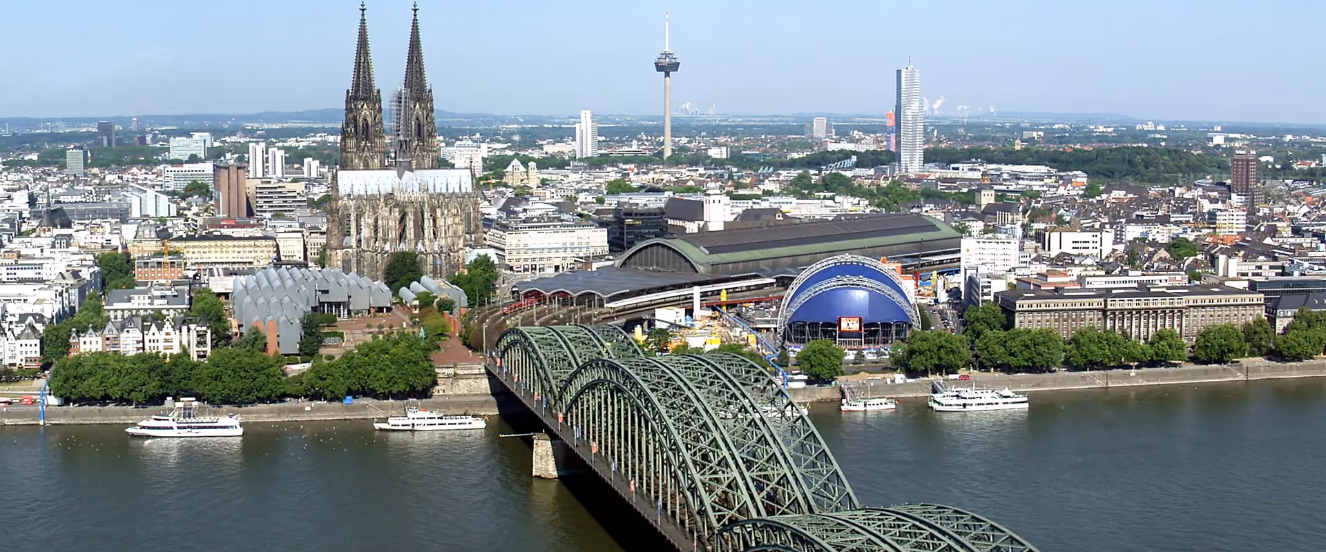 Cologne Cathedral, Hohenzollern Bridge and the Rhine