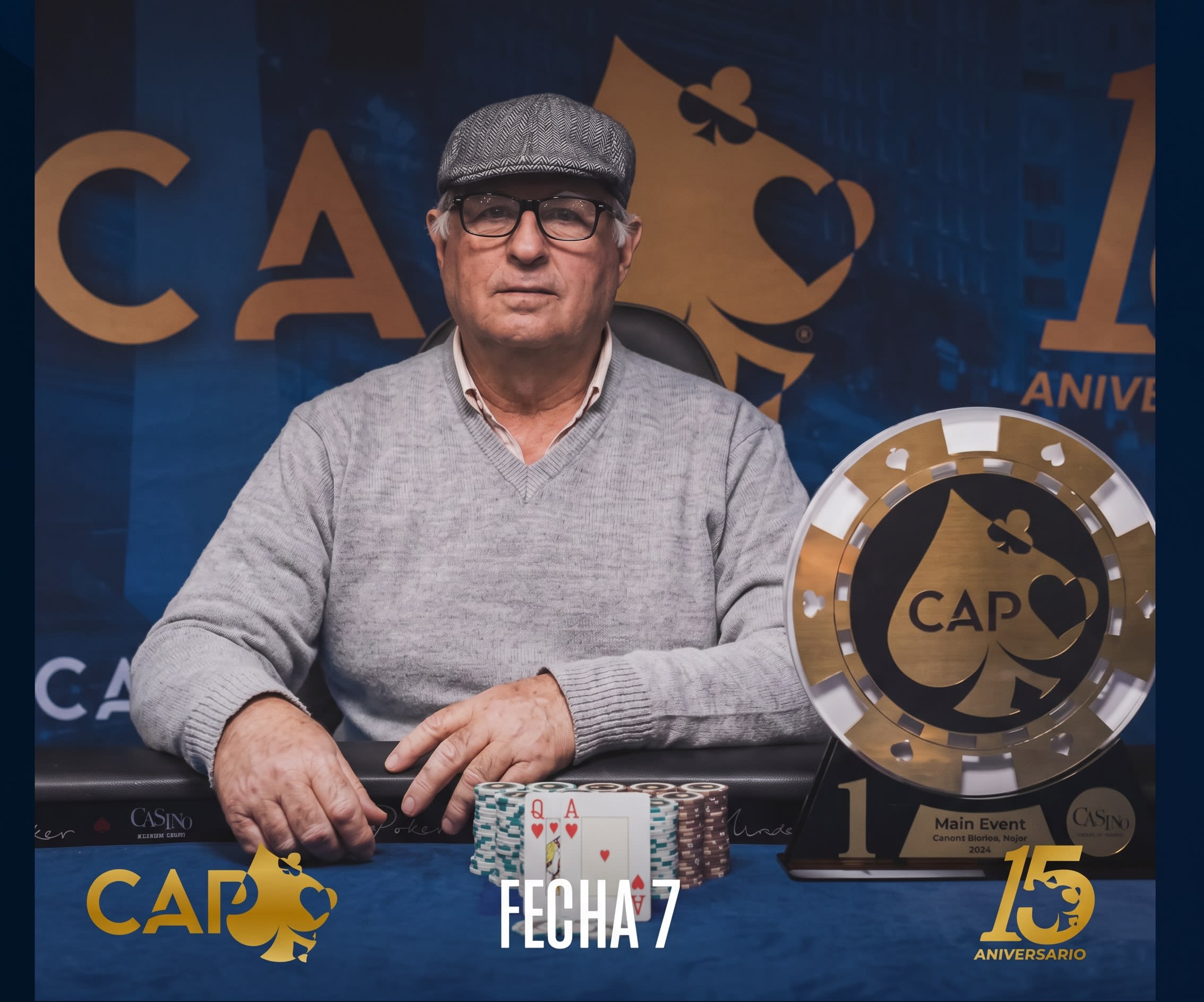 Daniel Quintana con el trofeo del Main Event del CAP Buenos Aires 2026