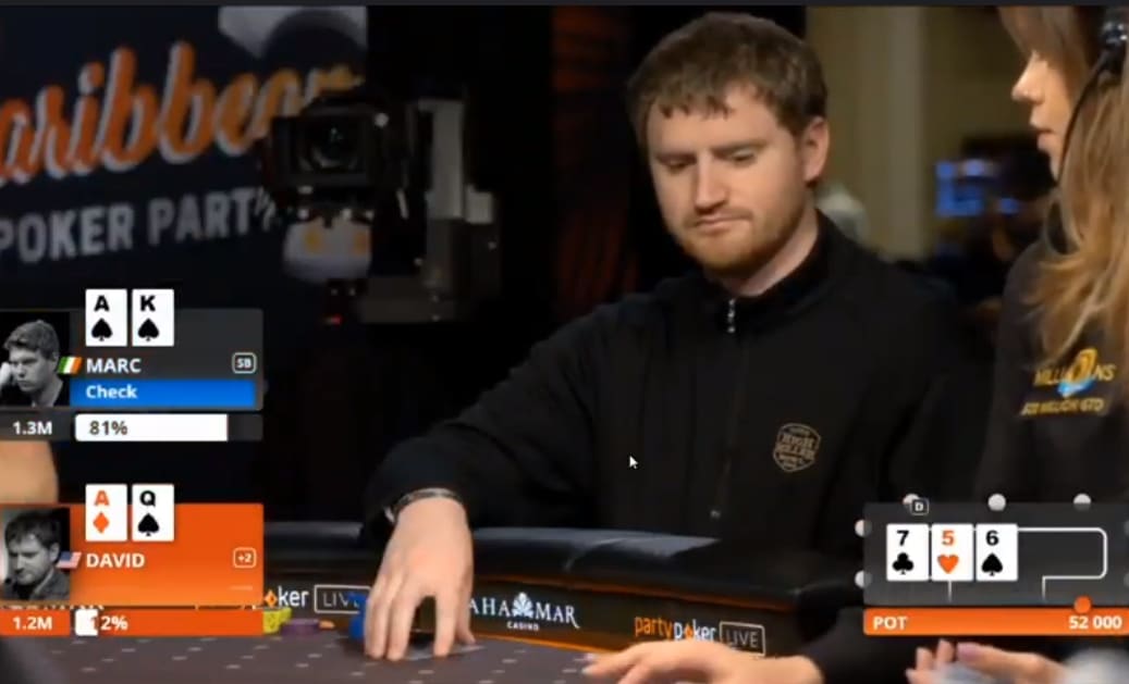 David Peters toma ventaja en la mesa televisada