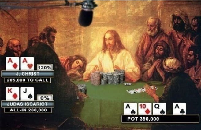 Ayuda Divina: ¿jugarías al poker con fichas religiosas?