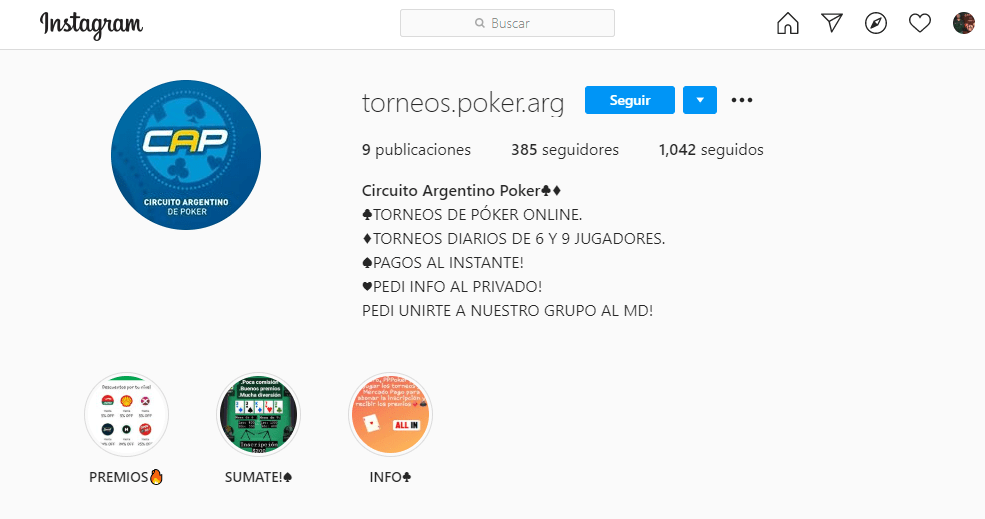 Cuidado: hay un falso perfil del CAP en Instagram