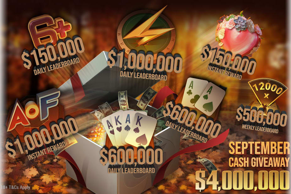 GGPoker regala US$4M en efectivo en septiembre