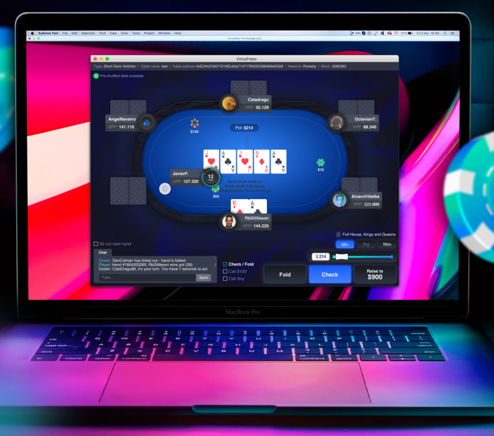 Ya se puede jugar en VirtuePoker, sala 100% crypto