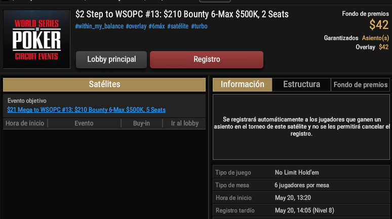 Natural8: puedes jugar el WSOPC con solo 2 dólares