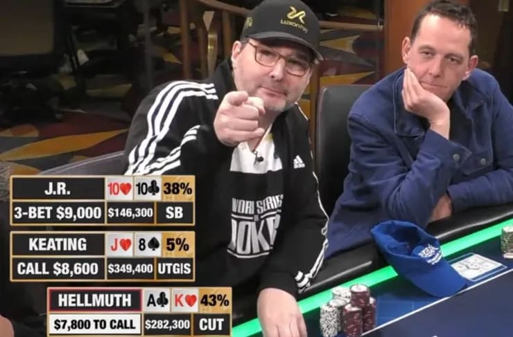 Hellmuth foldeó una controvertida mano en el Hustler