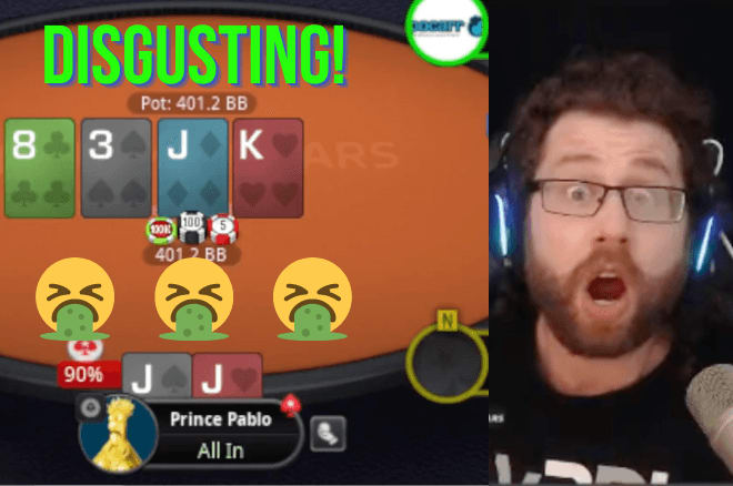 Un bad beat que terminó con una cara de meme