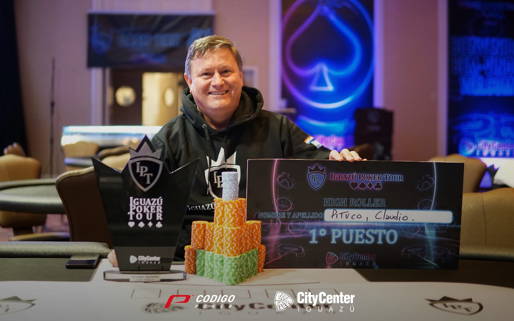 Pituco se llevó el maratónico High Roller del Iguazú Poker Tour