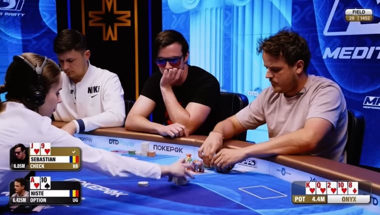 Instinto puro: jogador foge de cooler ao foldar flush com ás