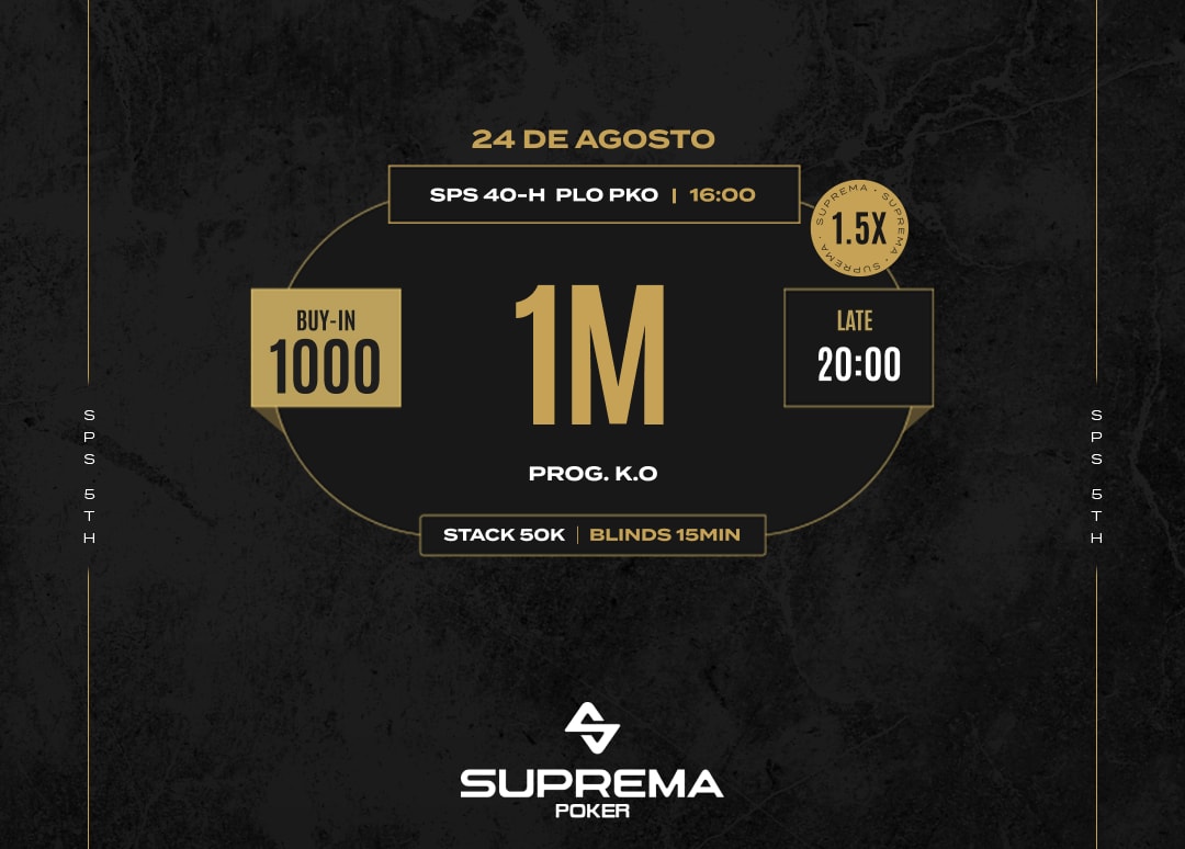 1M PLO da Suprema Poker Series acontece neste domingo