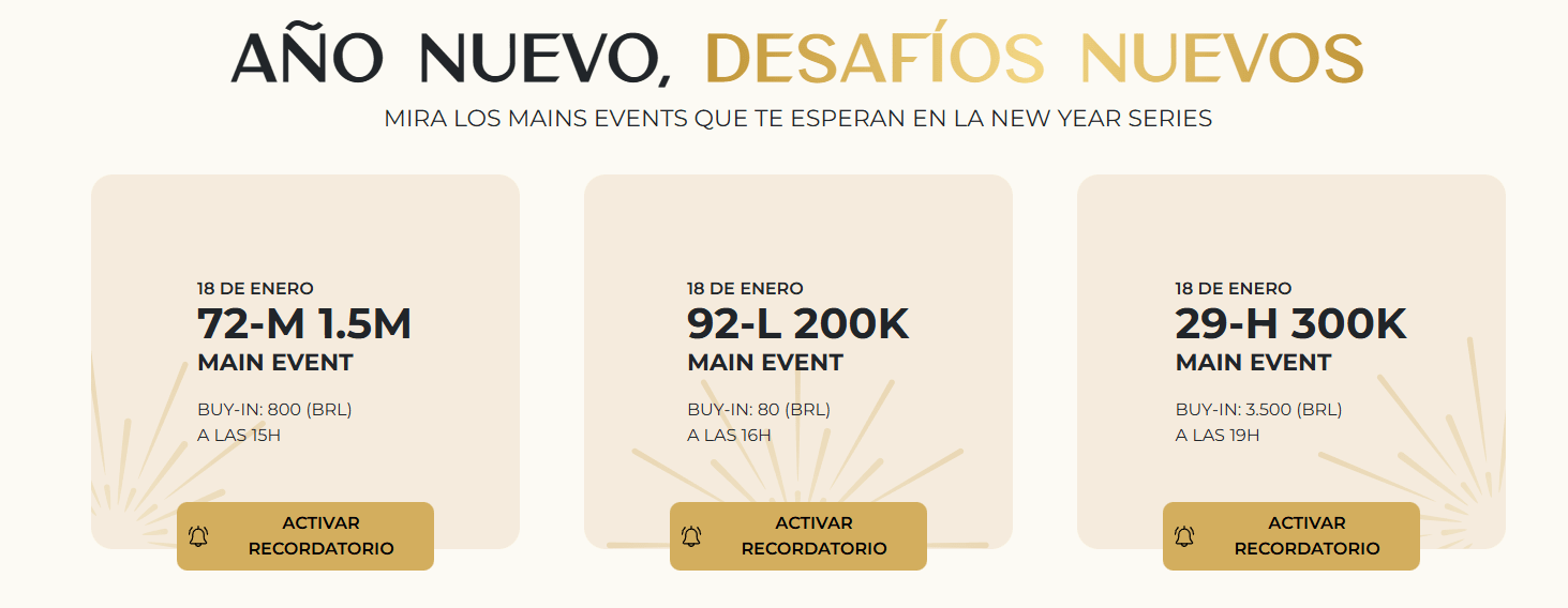 ¡El momento está cerca! Este domingo se juegan tres Main Events en Suprema Poker