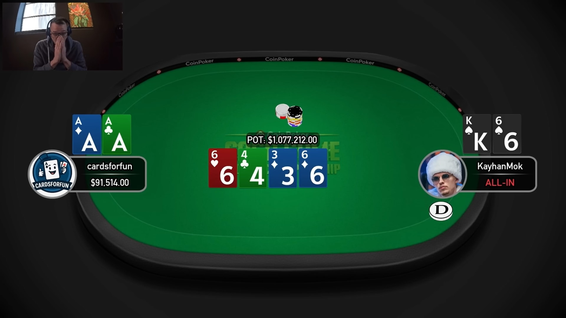 Kayhan Mokri crackeó ases en un pozo de un millón de dólares