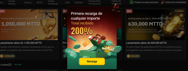 Mtt Sports Recompensa Nuevos Jugadores