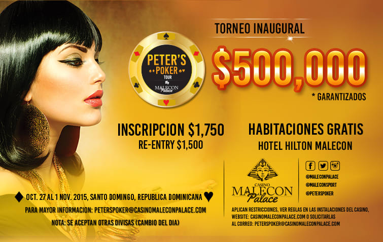 CodigoPoker cubrirá EN VIVO el Peters Poker Tour by Malecon Palace en Santo Domingo