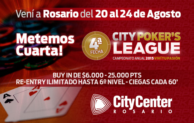 Se aproxima la cuarta fecha de la City&#8217;s Poker League