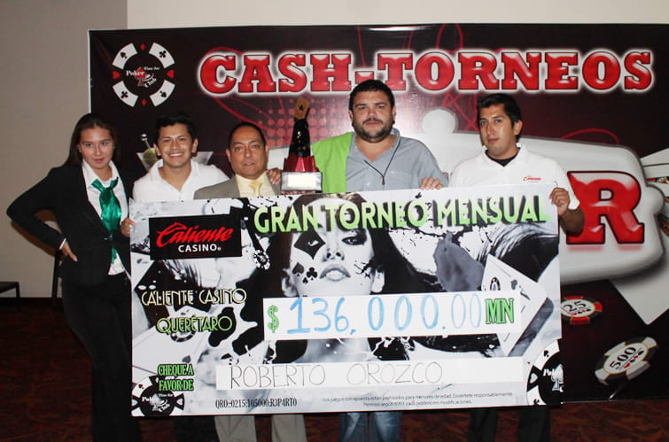 Roberto Orozco gritó campeón en el Gran Torneo Mensual de Caliente Casino en Querétaro
