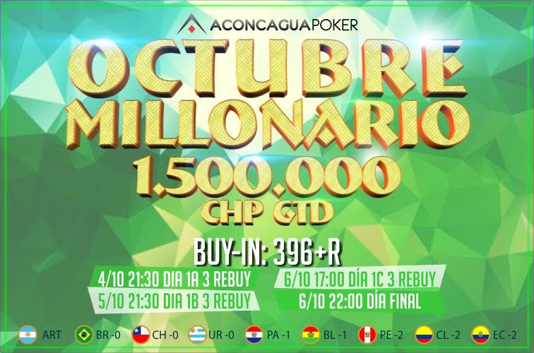 Hazte millonario en octubre con la Red Aconcagua Poker