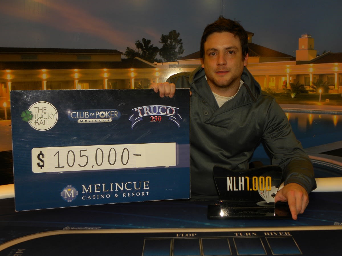 Alexis Aguzzi ganó el NLH1.000 de septiembre en Casino Melincué