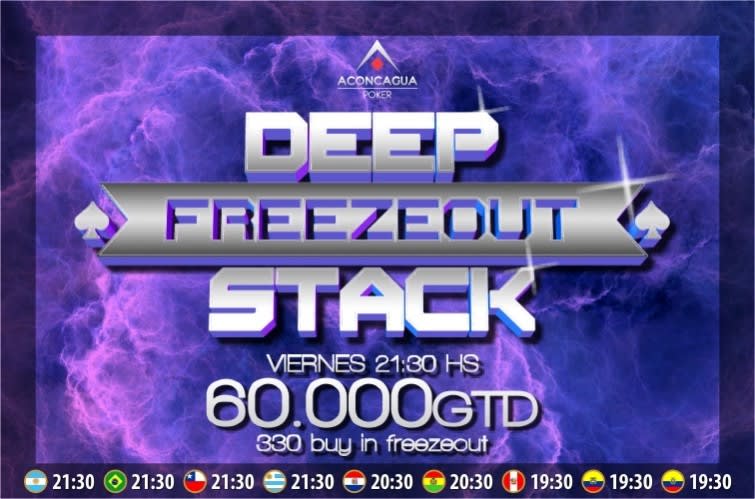 Aconcagua Poker: disfruta el viernes junto al DeepStack FreezeOut