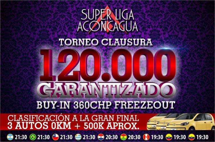 Hoy puedes ser el McKeehen de la Súper Liga de Aconcagua Poker