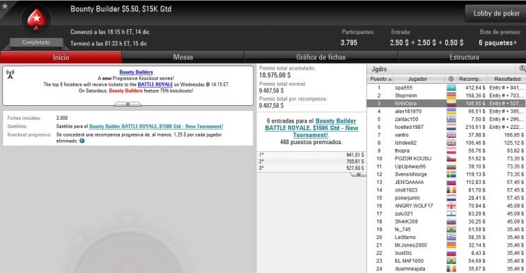 Bounty Builder $5,50- Diciembre 14