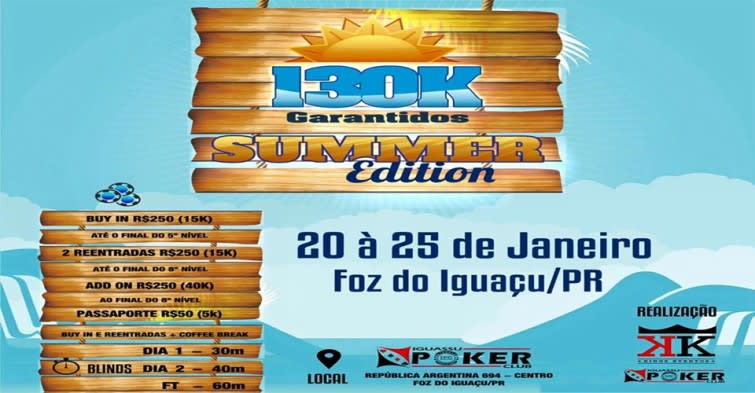 Kings eventos: Amanhã inicia o 130k garantidos Summer Edition em foz do Iguaçu