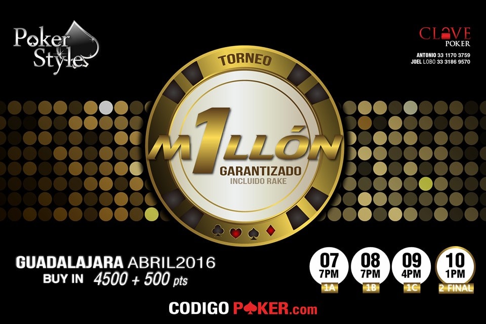 CodigoPoker estará presente en el 1 Millón Garantizado de Poker Style