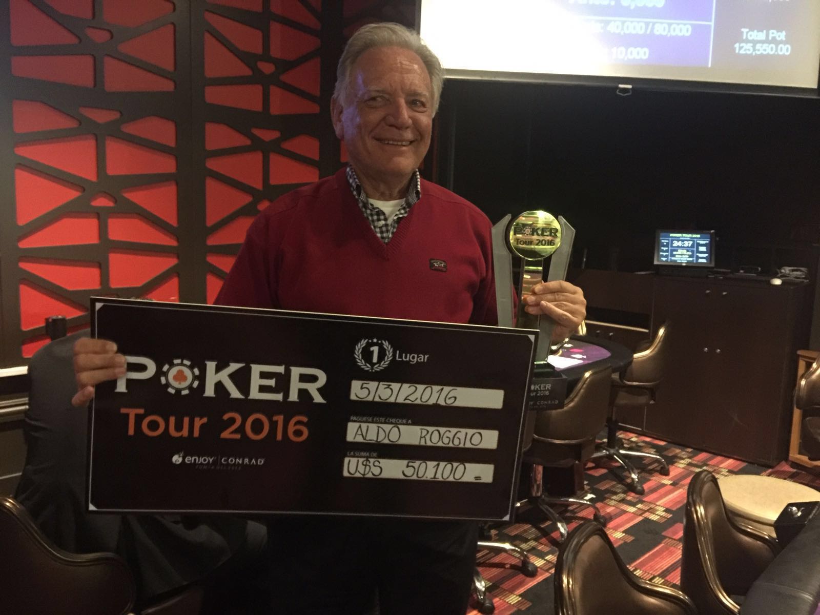 Roggio ganó la 1ª fecha del Enjoy Conrad Poker Tour