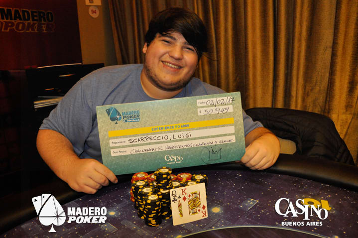 Scarpeccio, el último campeón de Madero Poker