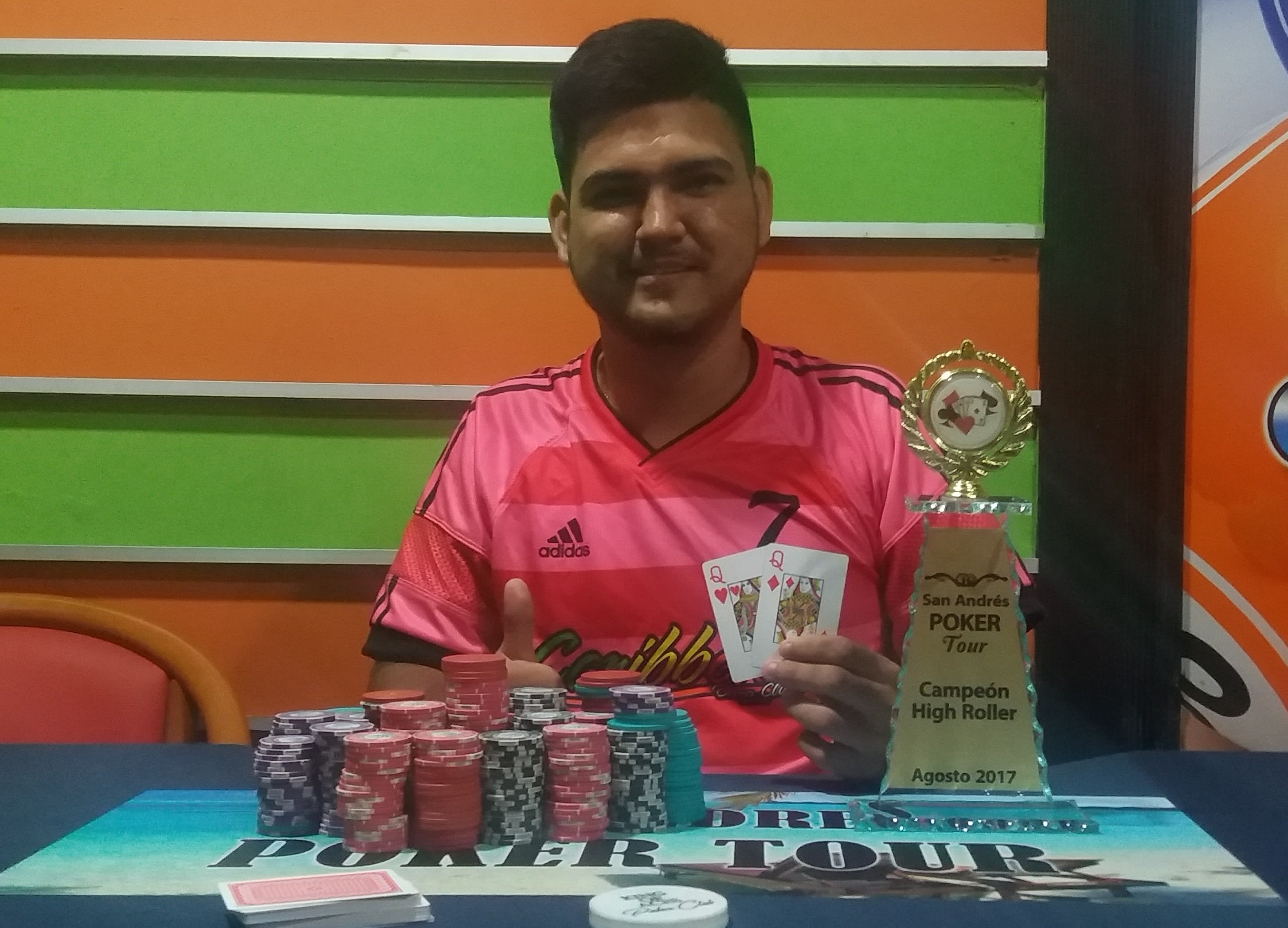 Duarte dejó el trofeo del High Roller en la isla