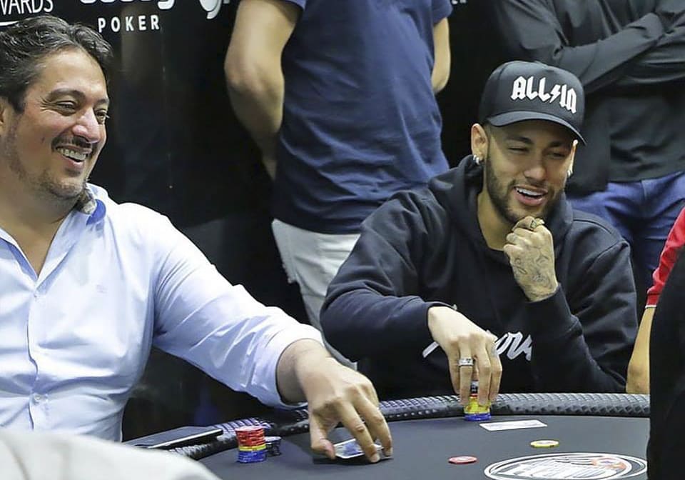 Neymar sensación: jugó cash en el famoso club de poker H2