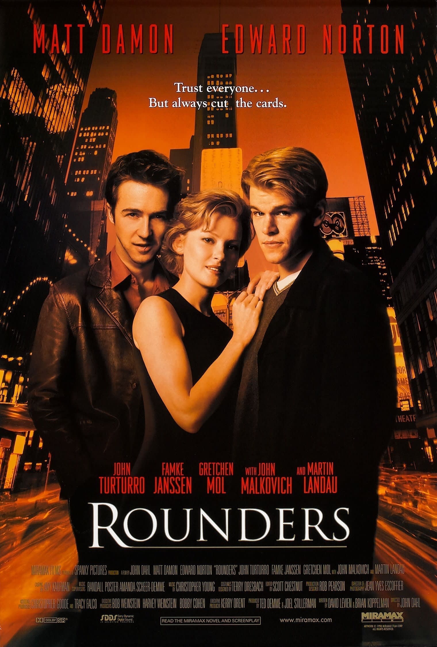 Se cumplen 25 años del estreno de Rounders, la mejor película de poker