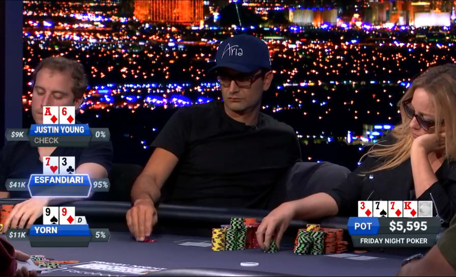 Esfandiari dejó su huella en Friday Poker Night