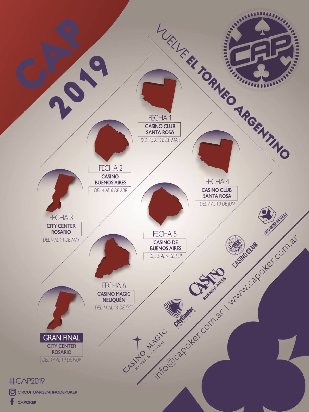Clasificate hasta gratis al CAP en casinos de todo el país