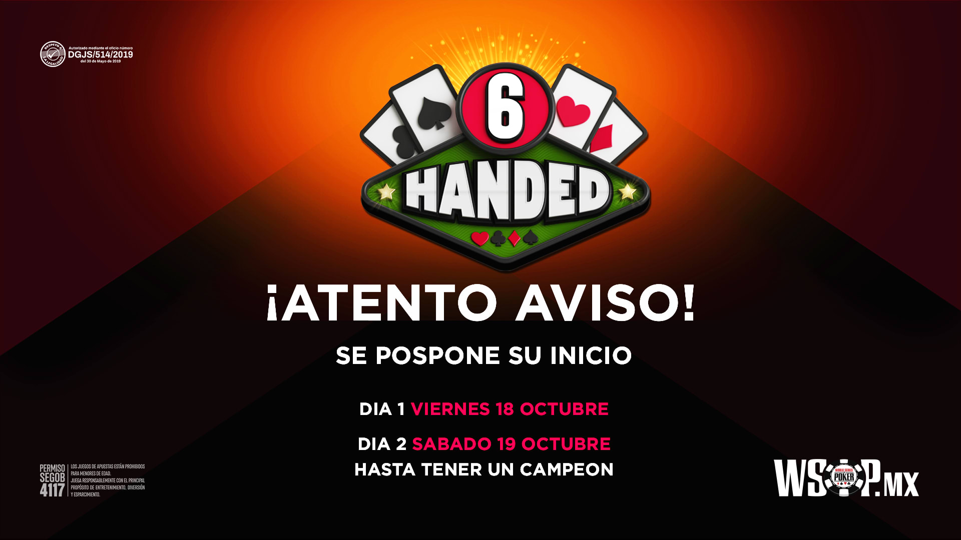 Anuncio importante sobre un evento de WSOP México