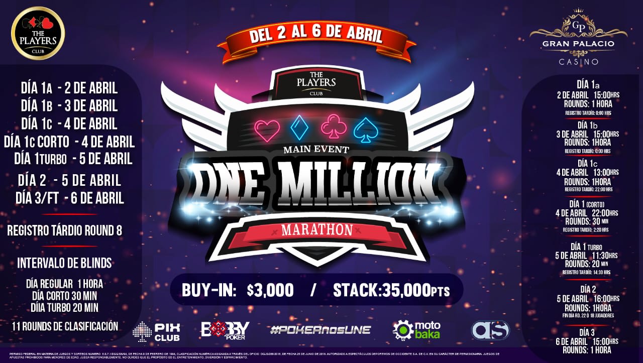 Llega el Maratón 1 millón garantizados al Gran Palacio