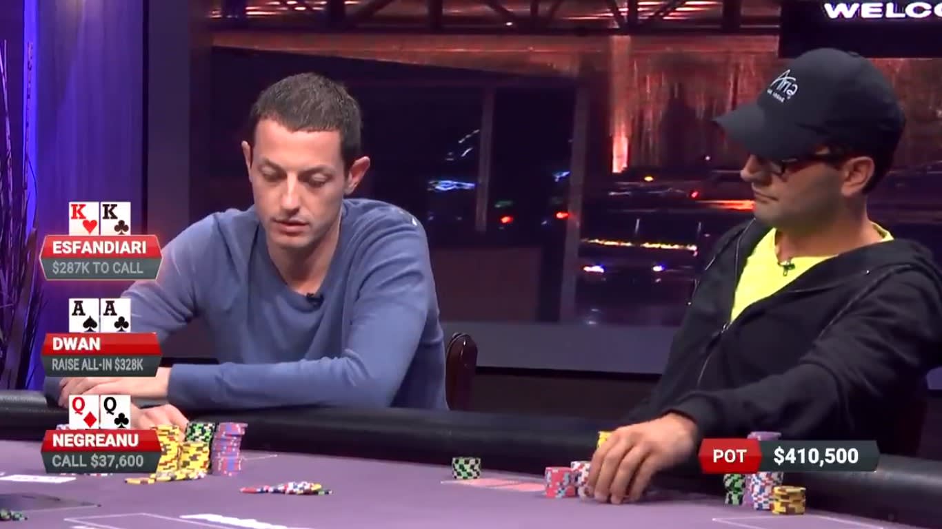 [VIDEO] Dwan, Esfandiari y Negreanu: ¡AA vs. KK vs. QQ!