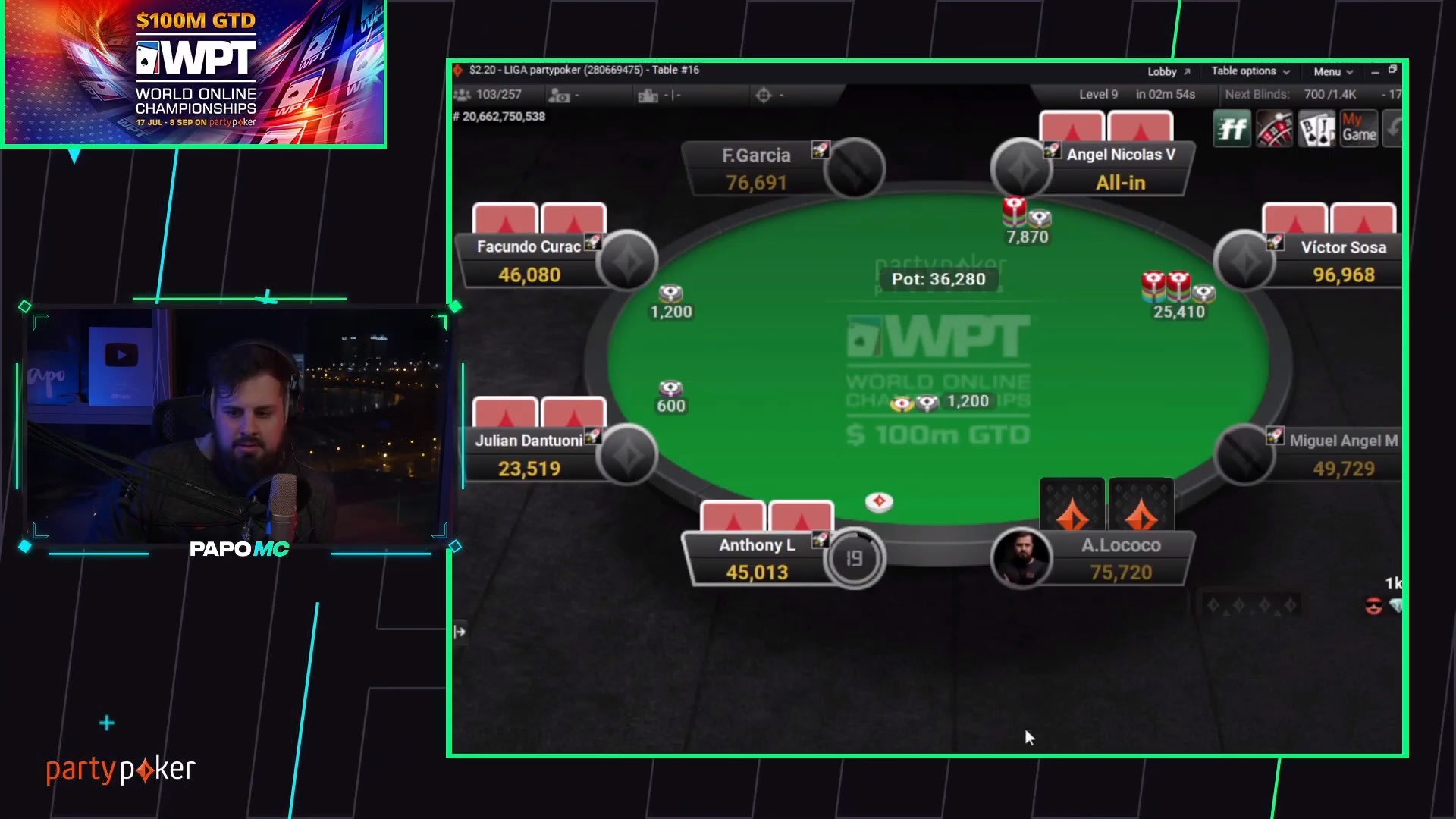 La Liga partypoker vivió otra noche de show con Papo MC