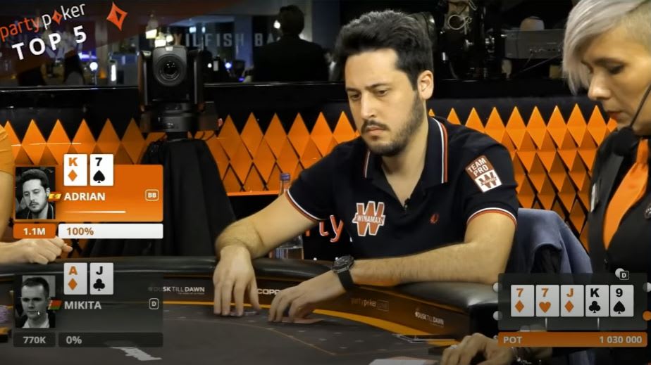 ¿Fue necesario este «value-bluff» en el river contra Mateos?