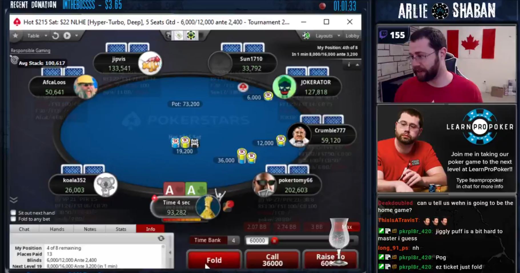 ¿Folderías Ases preflop estando con 8 ciegas? ¡Él sí!